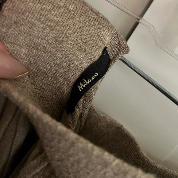 Milano Taupe A-Line Pleated Skirt - Picture 2 of 2